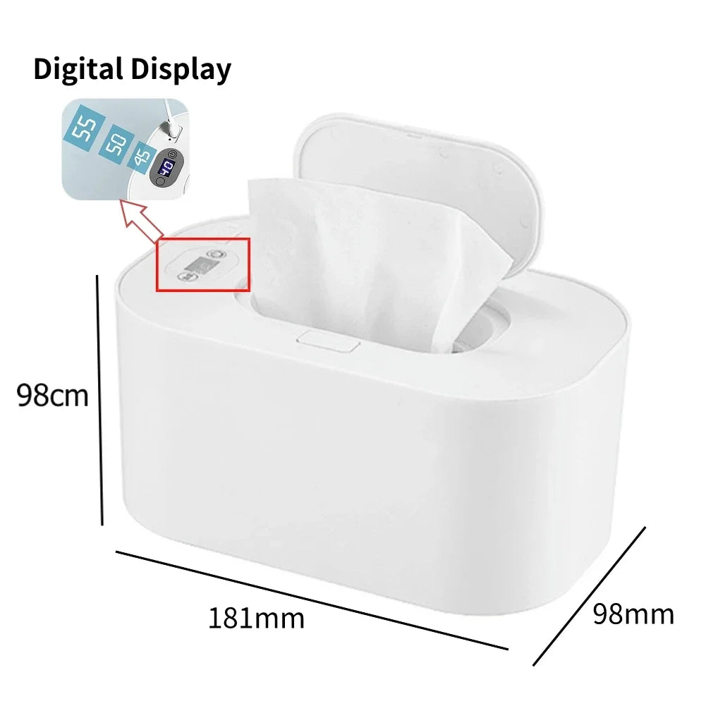 Portable Baby Wipes Heater Thermal USB Charging Warm Wet Towel Dispenser Napkin Heating Box Home Accessories
