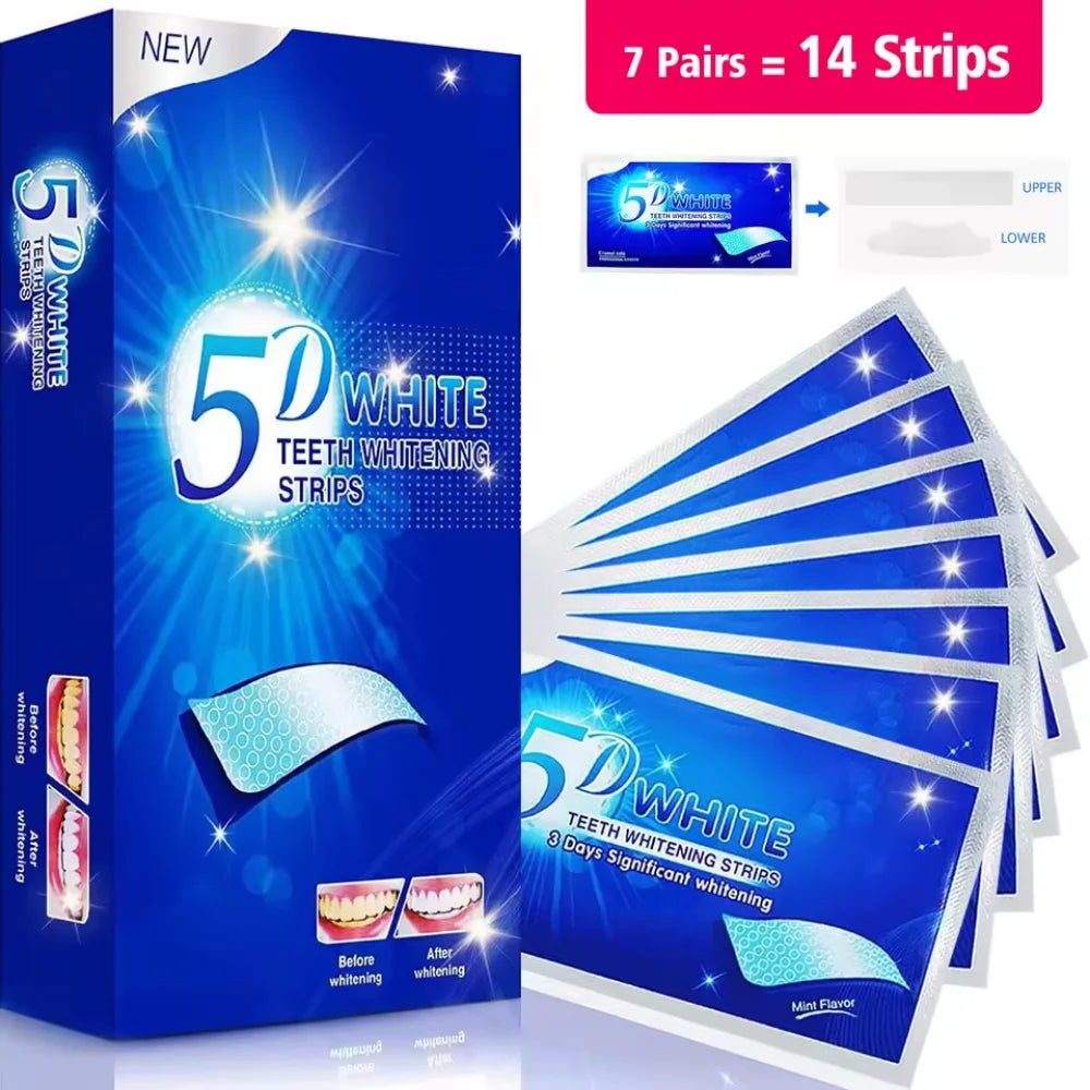 Teeth Whitening Strips White Tooth Dental Kit Oral Hygiene Care Strip for Teeth Veneers Dentist Whiten Strips 3D/5D/9D