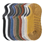 5 Pairs Men's Cotton Short Socks High Quality Crew Ankle Casual Soft Non-Slip Breathable Low-Cut Summer Autumn Socks for Men