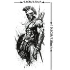 1 Sheet Waterproof Knight Warrior Gladiator Temporary Tattoos For Men Women Realistic Fake Tattoo Sticker  Forearm Tatoos Decals