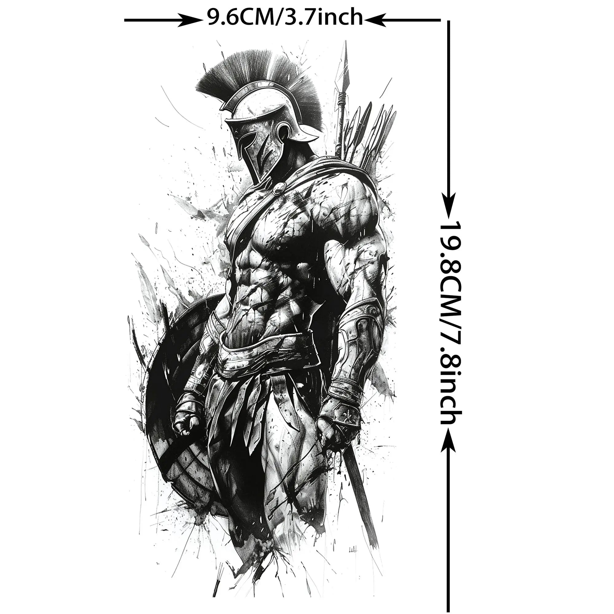 1 Sheet Waterproof Knight Warrior Gladiator Temporary Tattoos For Men Women Realistic Fake Tattoo Sticker  Forearm Tatoos Decals