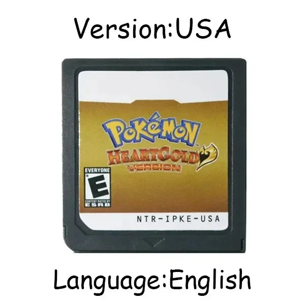 Pokemon Series DS Game Cartridge Video Game Console Card HeartGold SoulSilver Diamond Platinum Pearl Multilingual for NDS 3DS