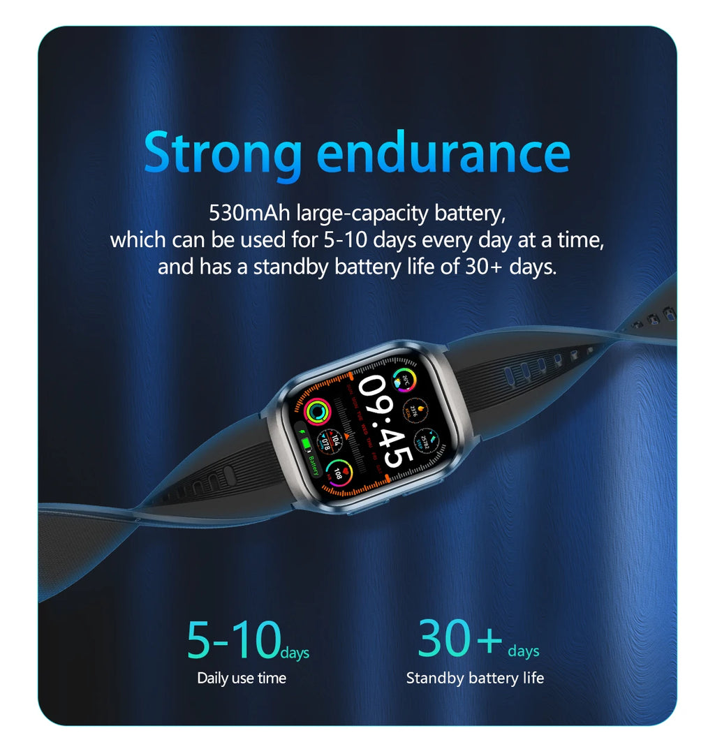 2026New Health Watch Blood Pressure Accurate Measure Smart Watches Men Uric Acid Blood Lipids waterproof Airbag Smartwatch Women