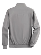 Men's Spring and Autumn Thin Casual Jacket Solid Color Stand Collar Cardigan Jacket Men's Outdoor Sports Casual Versatile Top