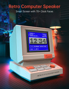 Divoom MiniToo Retro Bluetooth Speaker Portable Pixel Display Music Box Retro Computer Style Speaker Gift
