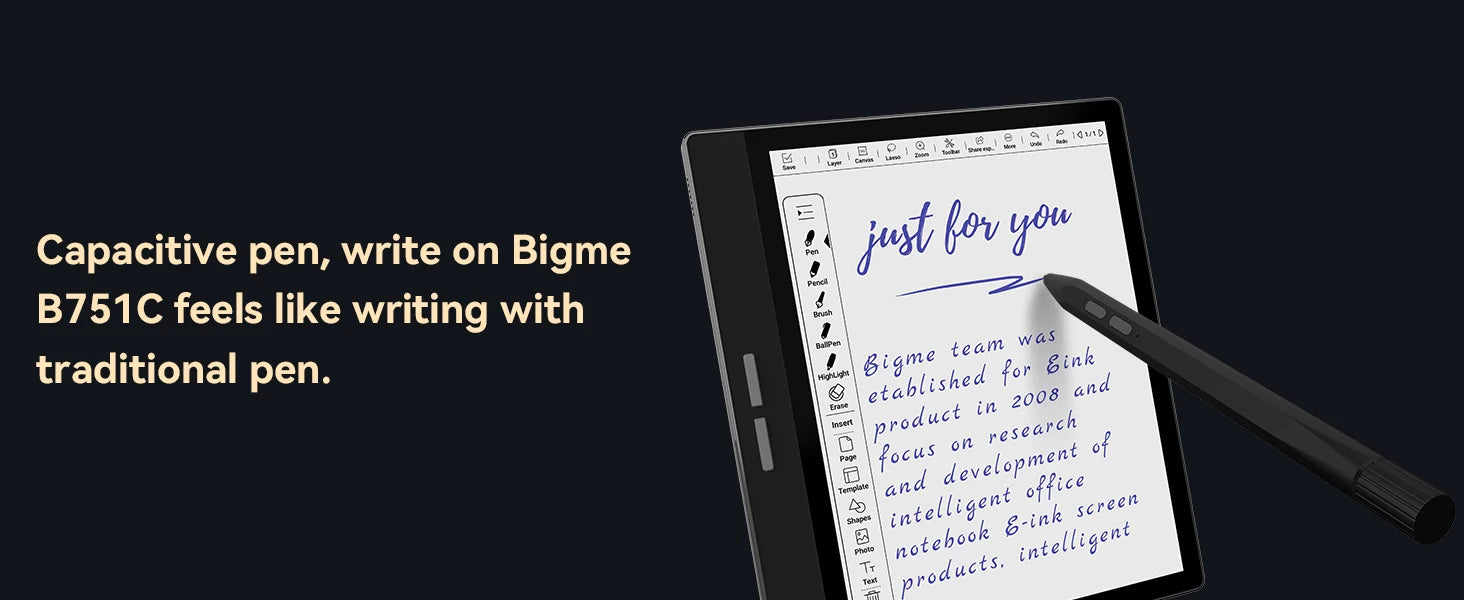 BIGME B751C Ebook Reader, 7 inch Color E-ink Screen Tablet, Portable Electronic Book ereader, Android 11 OS, support Google Play