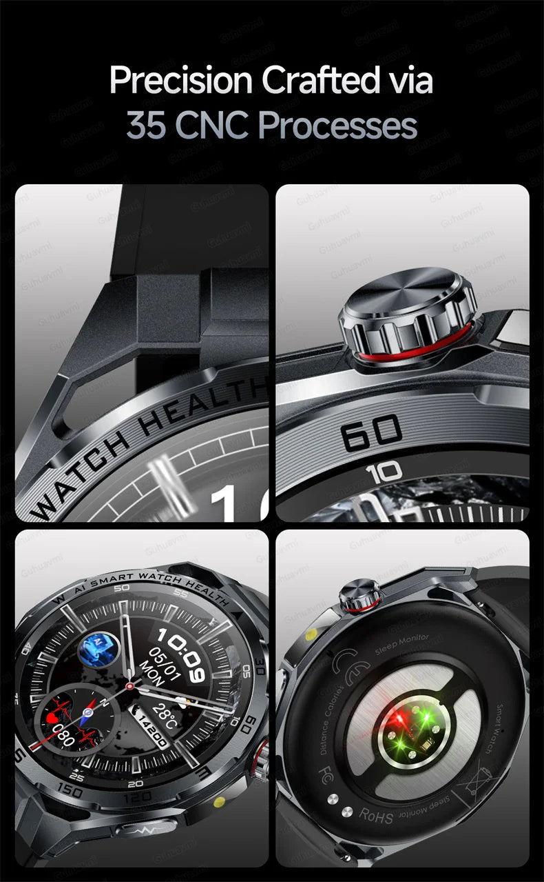 ECG High-end Health Smart Watch Men Blood pressure lipids bloodoxygen Body analysis Uric acid Health Tracker Smartwatch Men lady