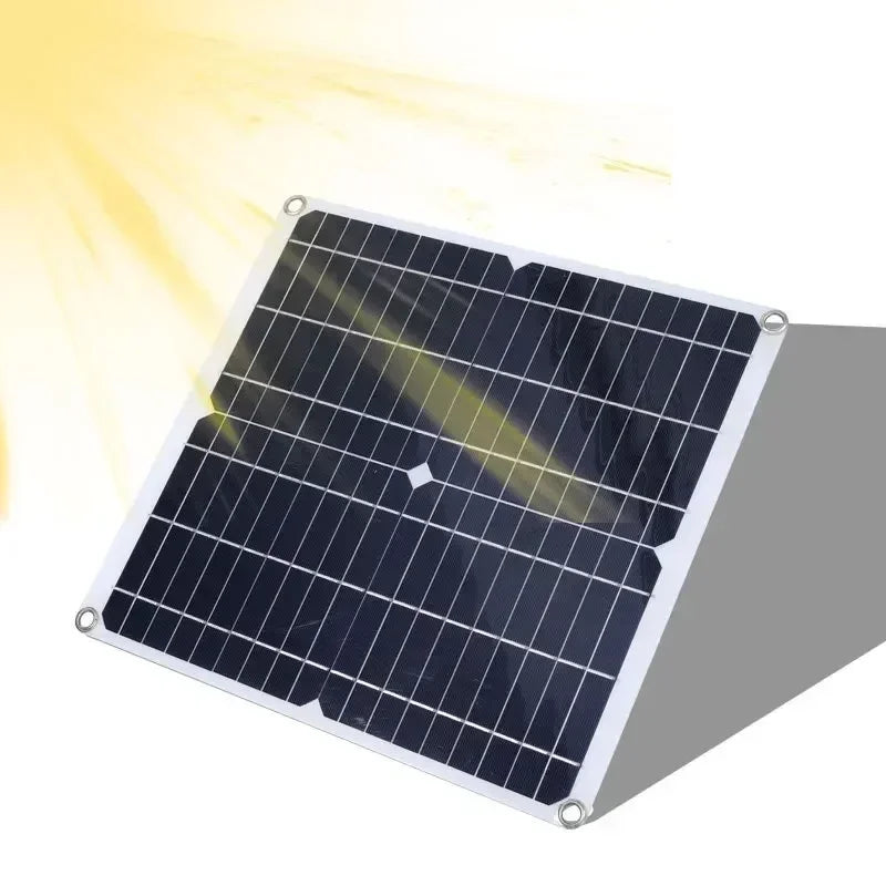 High Efficiency Outdoor Solar Panel Dual Exhaust Fan for Dog Warehouse RV Greenhouse Fan Air Pump Cooling Temperature