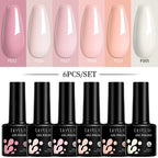 LILYCUTE 7ML 6PCS Neon Gel Nail Polish Set fluorescent Series Color Changing Semi Permanent Soak Off Manicure kit Nail Art Gel