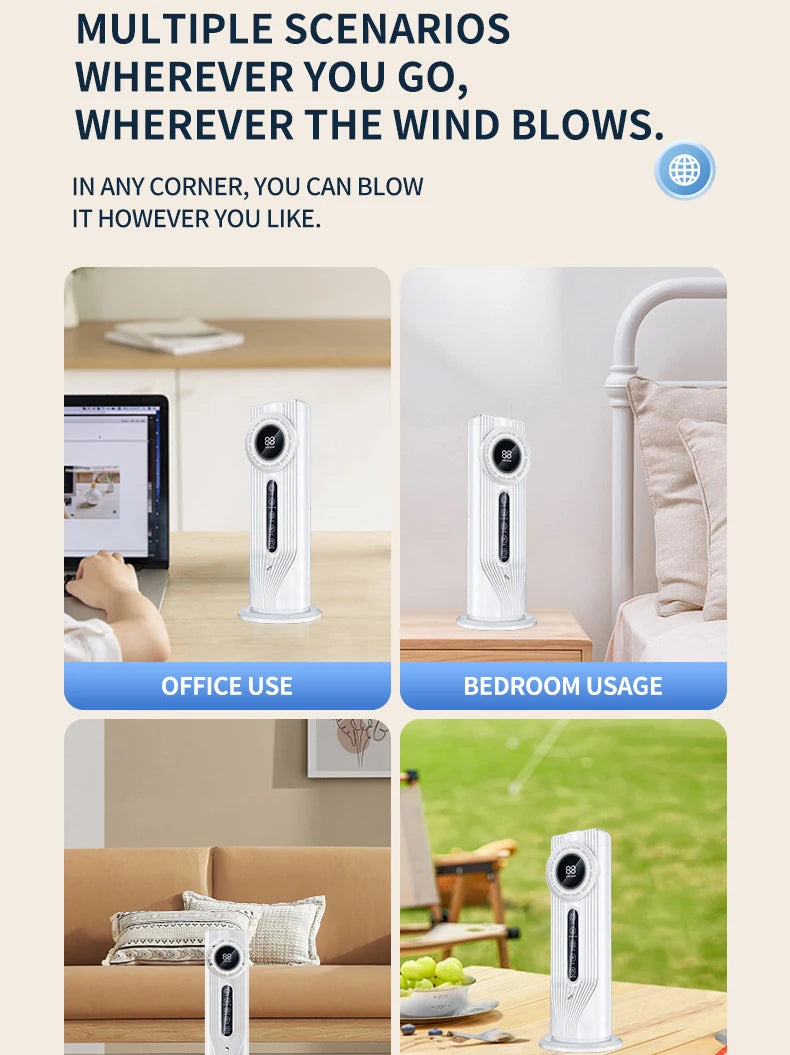 USB mini air cooler: nano spray humidification, water cooling, fast cooling, multi-speed timing, portable for office Air cooler