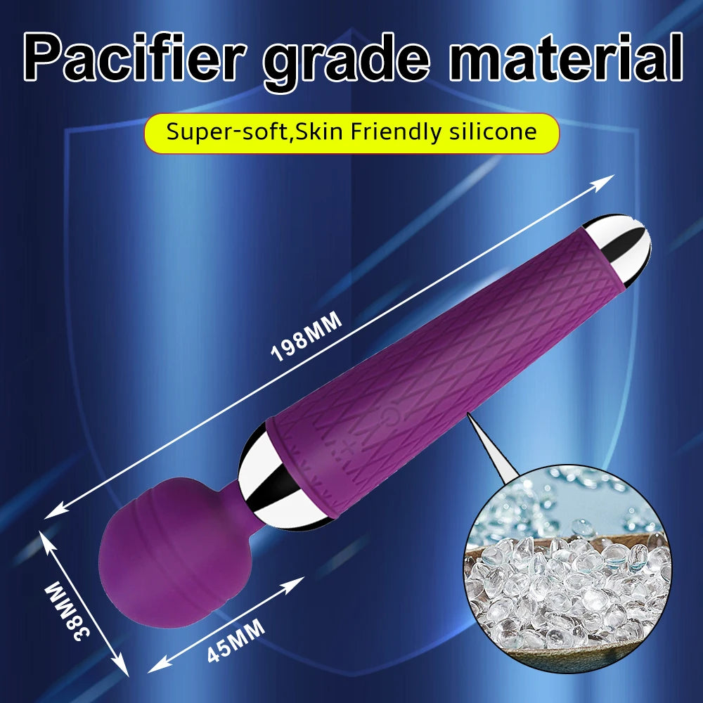 Powerful AV Vibrators for Women USB Recharge Magic Wand Massager Clitoris Stimulator Wellness Erotic Sex Toy Masturbator Product Secondary image