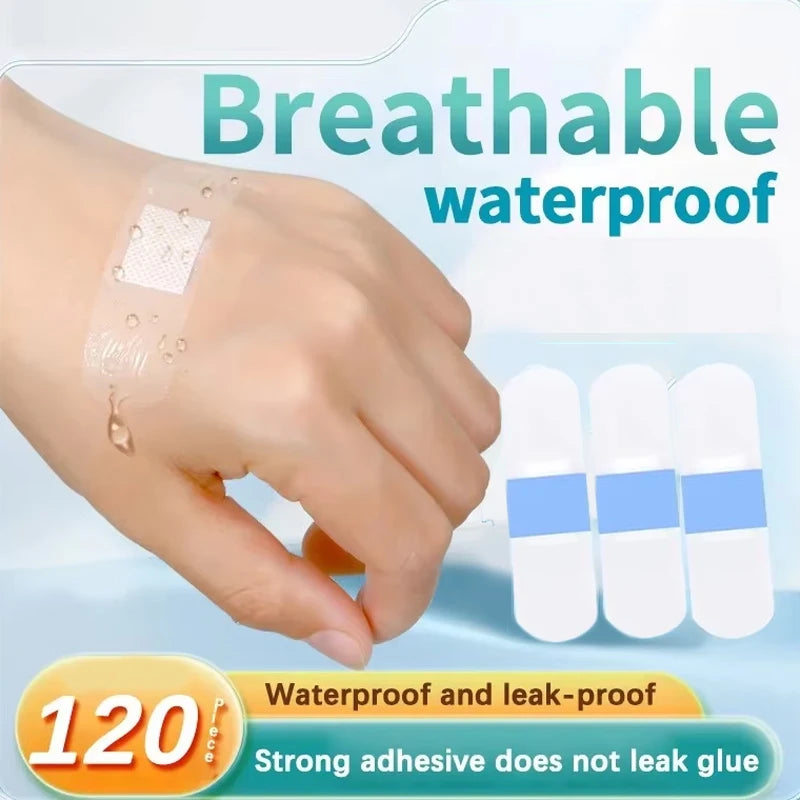 120 pieces of waterproof band-aid, transparent, invisible, hemostatic, breathable, anti-wear band-aid Main image