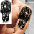 1 Sheet Waterproof Knight Warrior Gladiator Temporary Tattoos For Men Women Realistic Fake Tattoo Sticker  Forearm Tatoos Decals