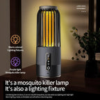 2500V Solar Powered Mosquito Killer Solar Charging Outdoor Camping Mosquito Lamp 3-Level Timing Control Mosquito Terminator