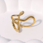 LATS Stainless Steel Gold Color Rings for Women Men 2024 Colorfast Popular Party Personalized Exaggerated Charms Jewelry Gifts