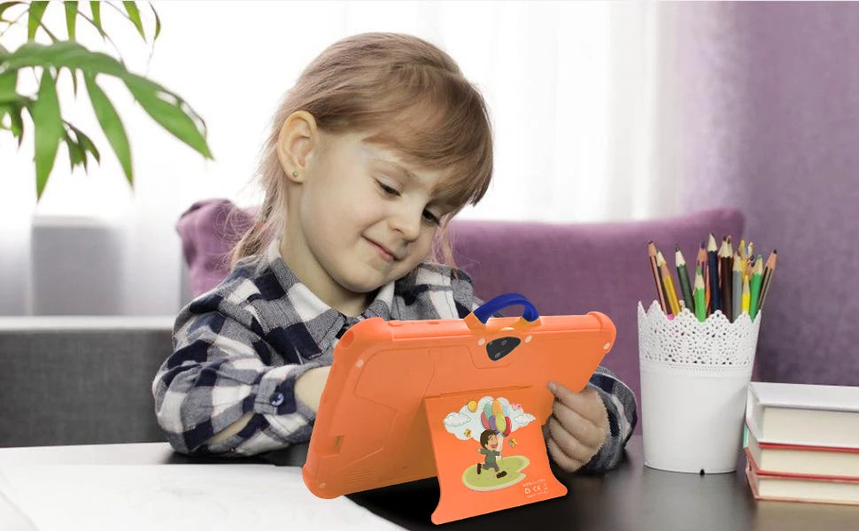7 Inch Kids Tablet PC with Android 13 Quad Core 4GB RAM 64GB ROM Educational Learning Children's Favorite Cheap Simple Design