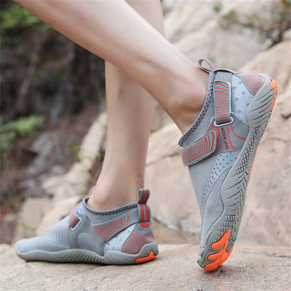 Men Women Water Shoes Quick Dry Non-Slip Five Finger Shoes Outdoor Wading Swimming Barefoot Aqua Shoes Lightweight Sneakers