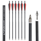 Carbon Crossbow Arrow with Replaced Arrowhead, Archery Bolts, Shooting Accessories, Hunting, ID8.8, OD7.6, 20"
