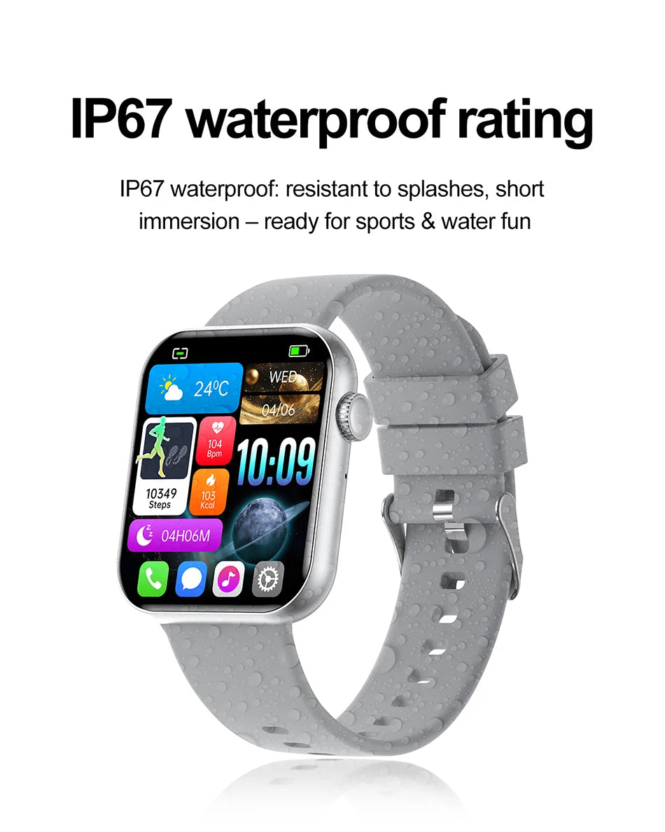 2025 New Sports Smart Watch Men Full Touch Screen Heart Rate Bluetooth Call 1.9 inch AI Voice IP68 Waterproof Smartwatch Women