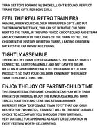 Kids Electric Steam Train Toy Rail High-Speed Rail Parking Lot Model Family Reunion Party Game Boy EMU Birthday Gift