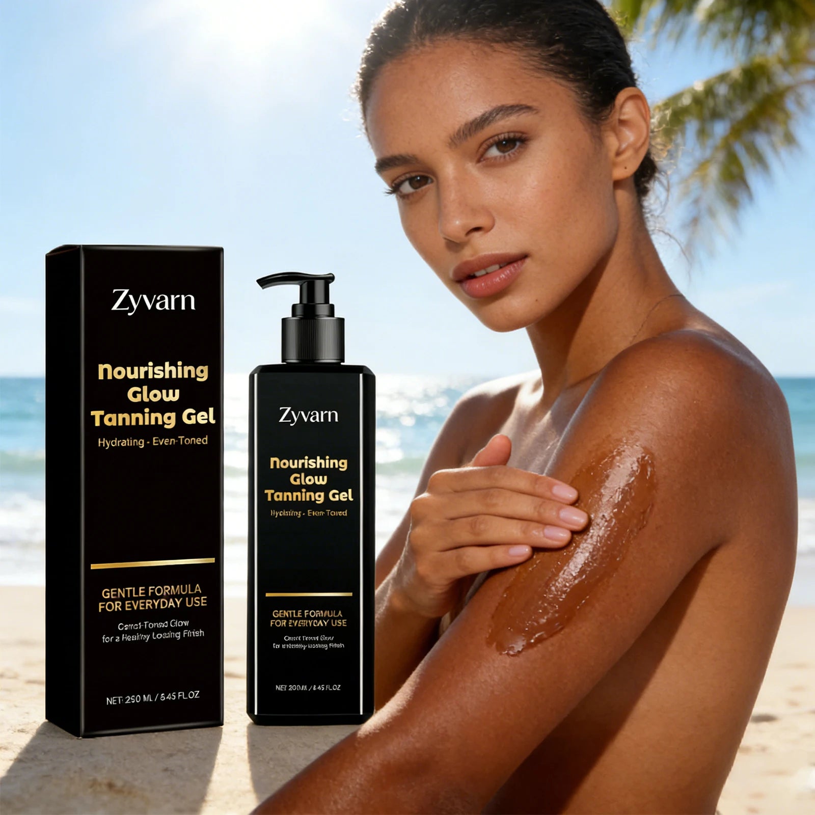 Tanning Gel Instant Bronzer Self Tanning Mousse Hydrating Natural Glow Sun Kissed Buildable Color Nourishing Moisturizing 250ml Main image