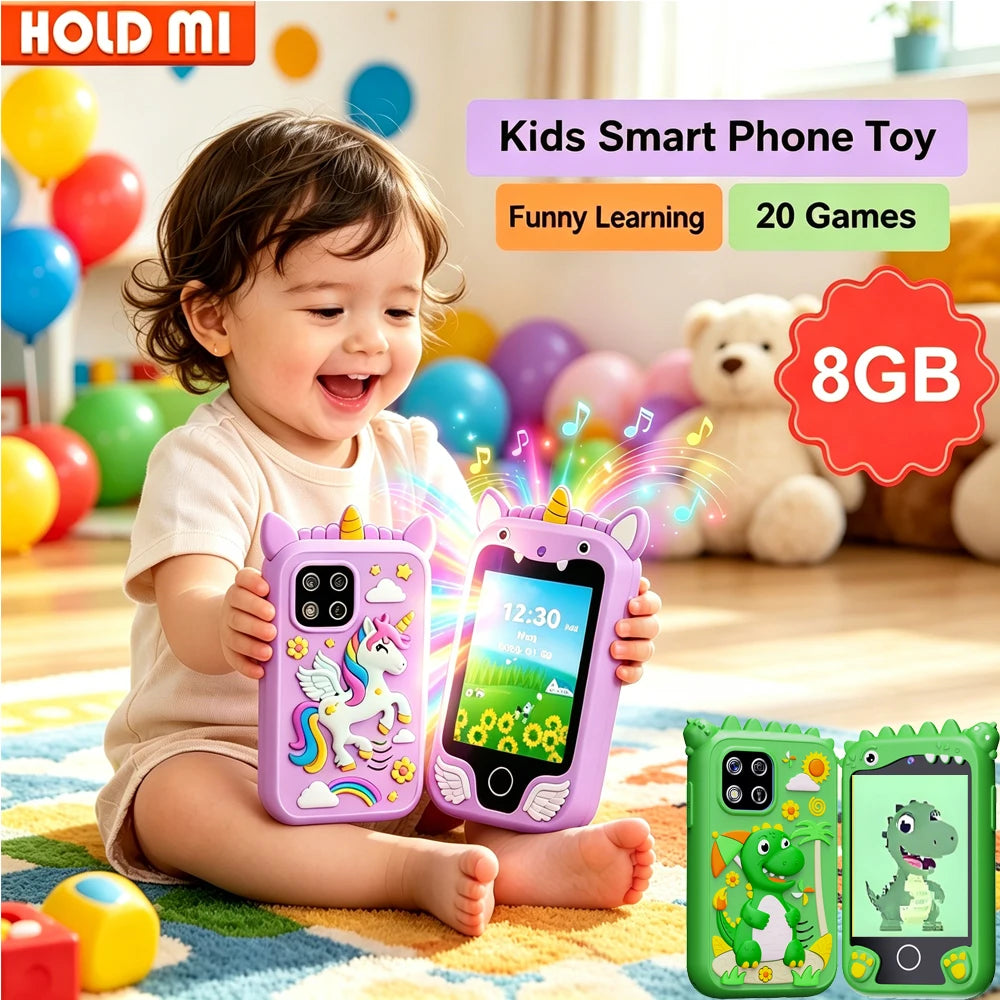 Baby Phone Toy Educational Simulation Mobile Toy with Games Music Stories Video Toddler Learning Play Phone Gift for Kids Main image