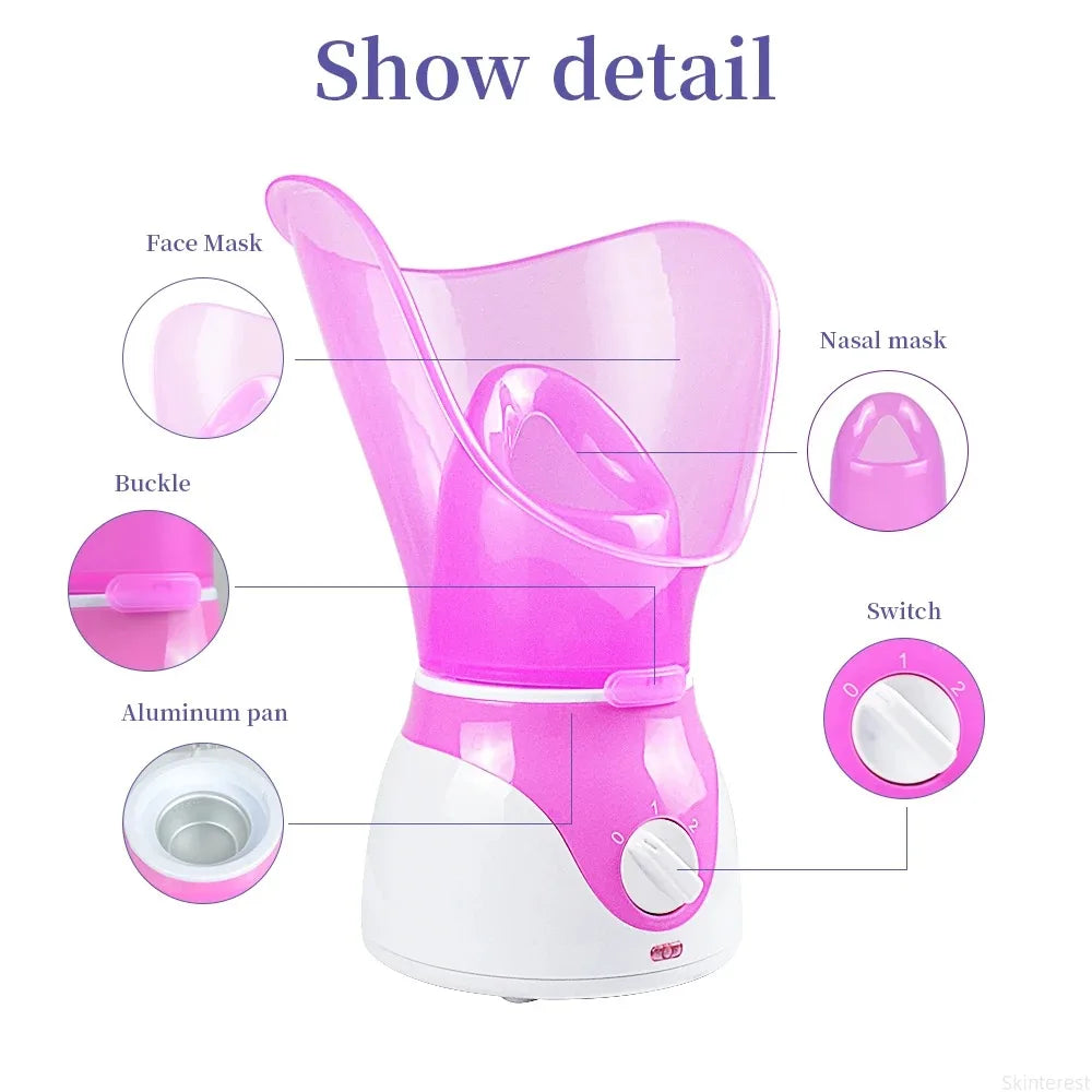 Face Steamer Facial Heating Sprayer Skin Moisturizing Pore Cleaner Facial Hot Fog Steamer Home SPA Machine Care Skin Humidifier