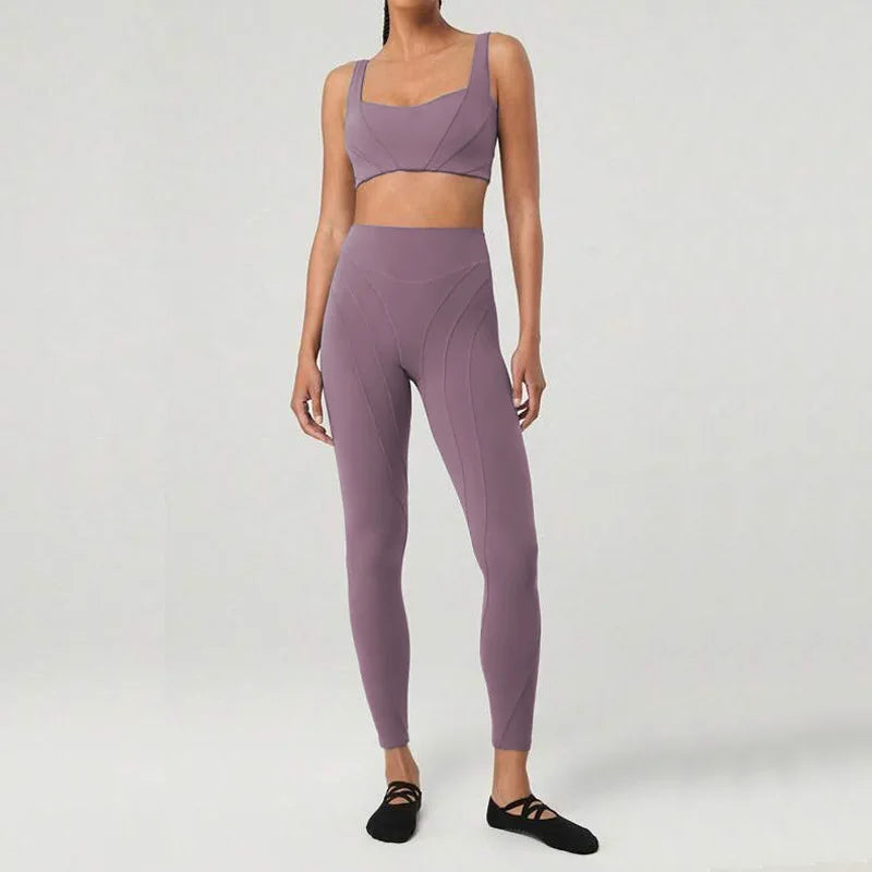 Seamless High-Waist Butt Lift Activewear Set Women's Sports Running Gym Workout Sport Set Women