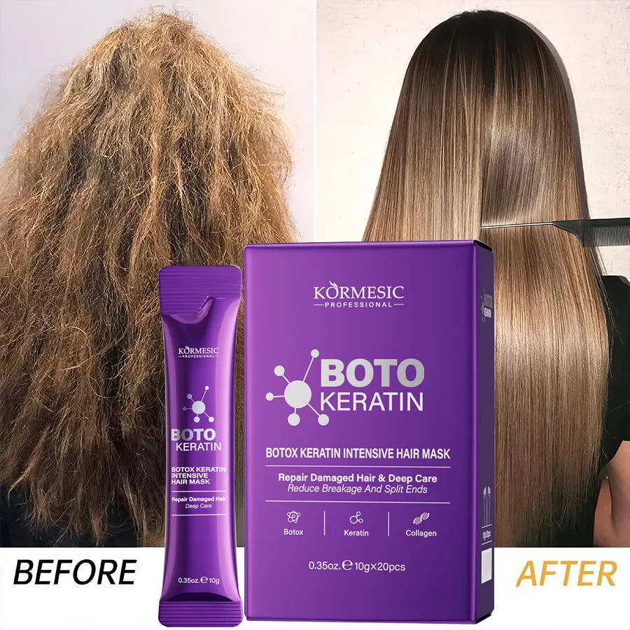 Keratin Hair Mask Magical 5 Second Repair Damage Frizzy Soft Smooth Shiny Hair Deep Moisturize Hair Treat Repair Hair Care Mask Secondary image