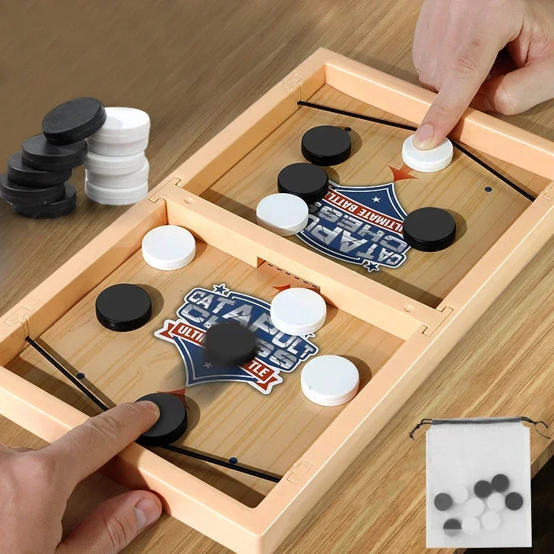 Fast Sling Puck Game Slingshot Chess Table Chess Puzzle Party Game Adult Child Family Game Desktop Battle Board Games