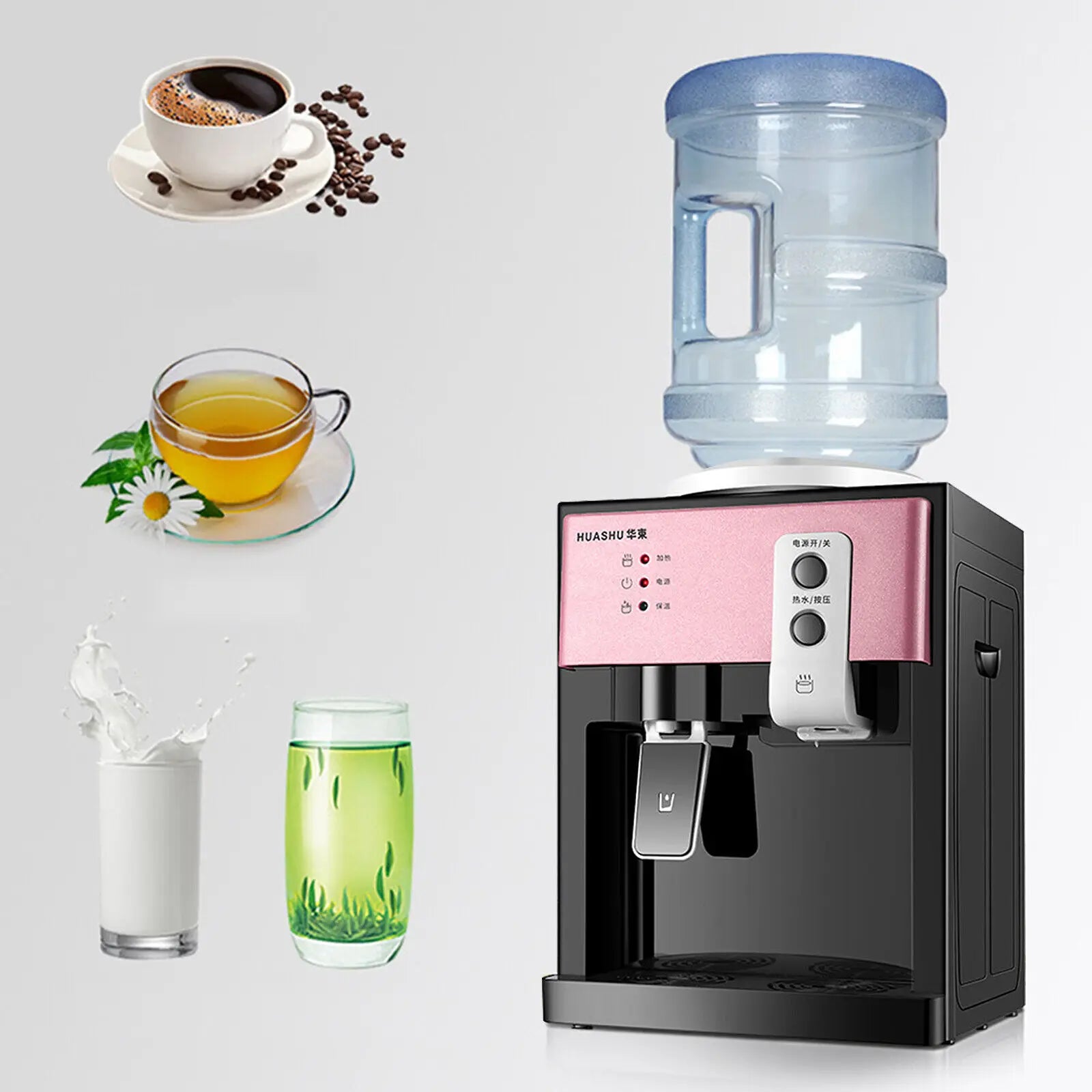 550W Electric Water Dispenser Hot Cold for 5 to 18L Drinking Fountain Top Loading Hot & Cold Water Dispenser Office Home