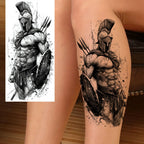 1 Sheet Waterproof Knight Warrior Gladiator Temporary Tattoos For Men Women Realistic Fake Tattoo Sticker  Forearm Tatoos Decals