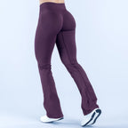NCLAGEN Vision Flares Women's Gym Fashion Yoga Pants Front Cross High Waist Seamless Sports Leggings Fitness Wide-leg Trousers