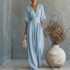 Solid Color Casual Loose Jumpsuits for Woman 2026 Summer Elegant Overalls Women's Jumpsuits And Rompers Bodysuit Female Clothes