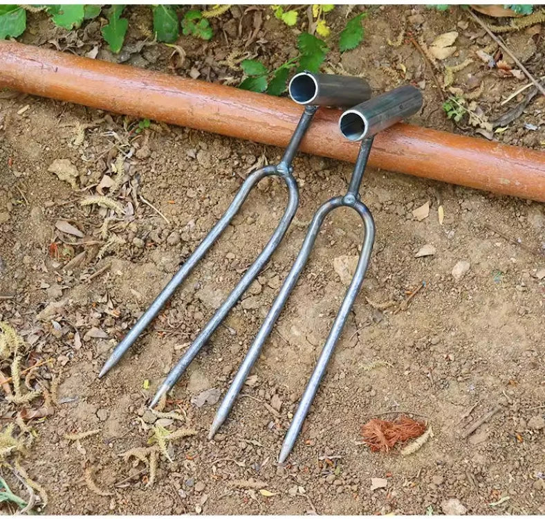 Handheld Adjustable Gardening Two Teeth Fork Stainless steel multifunction Gardening Spade Fork