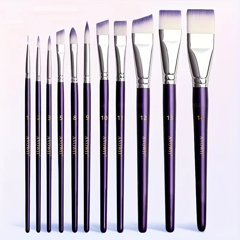 7/11pcs Professional painting brush set, wide and delicate brushes for artistic makeup and design, facial and body art brushes Image principale du produit