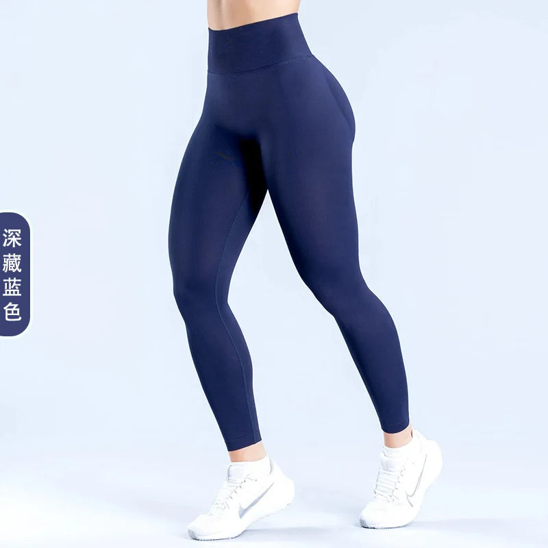 Women's High Waist Seamless Yoga Leggings Tummy Control Butt Lifting Workout Pants Soft Athletic Leggings for Gym Fitnes Running