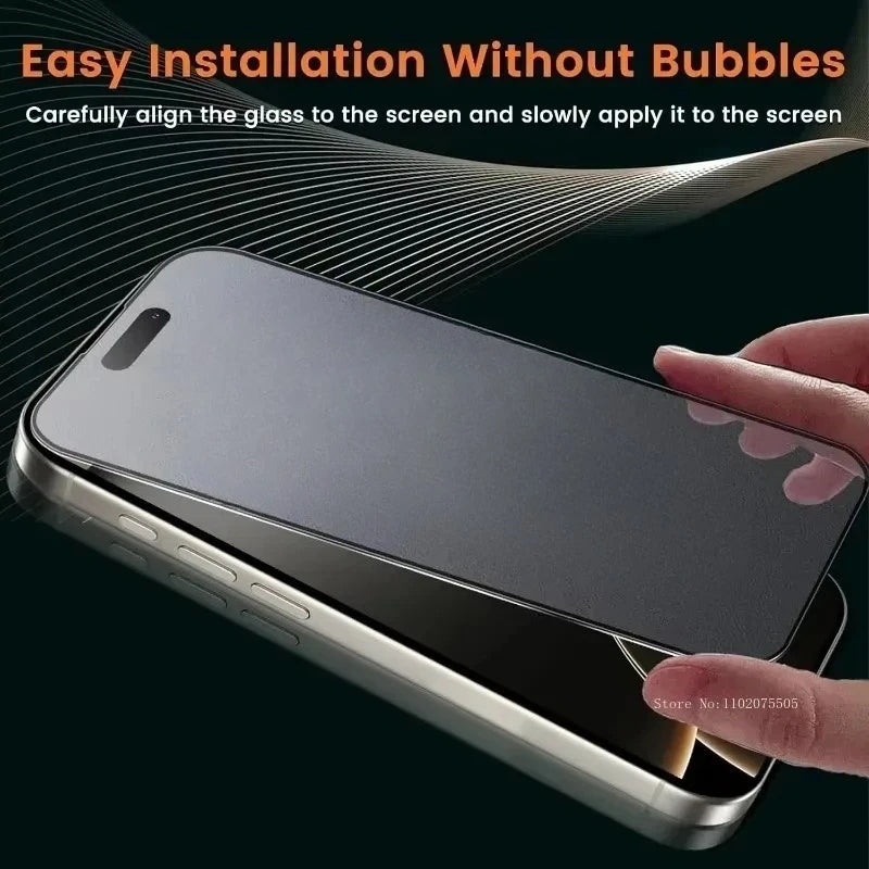 3Pcs Matte Tempered Glass Film for iPhone 17 16 15 14 Pro Max 17 Air Screen Protector for iPhone 13 12 11 Pro 16e 15 Plus XS XR