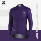 XINTOWN Men's Long Sleeve Cycling Jersey, Spring/Summer Racing Apparel, Export Bicycle Clothing, Solid Color Long Top