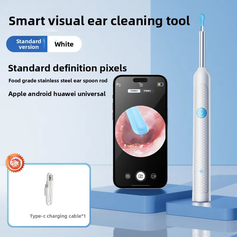 Visual Ear Wax Cleaner with Camera Safe Earwax Removal Endoscope with 5M Camera Luminous Otoscope Ear Cleaning Tools Ear Care