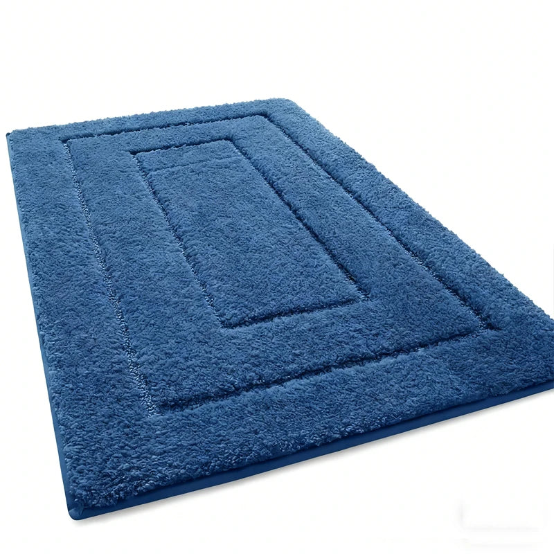 Homaxy Double Frame Velveteen Bathroom Mat Floor Mat Indoor Non Slip Door Mat Dirt Trap Absorbs Water Comfortable Bathroom Mat Main image