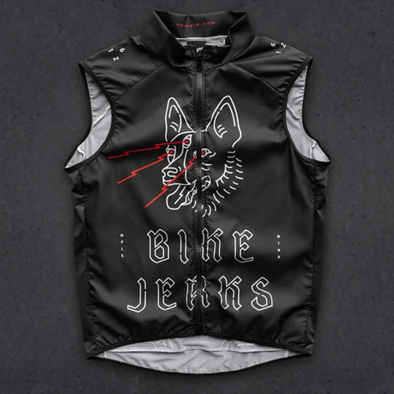 Twin Six Cycling Vest Man Sleeveless Windproof Waterproof Apparel Ropa Ciclismo Top Roadbike Uniform Lightweight Bicycle Maillot