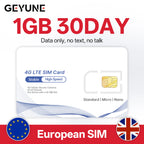 Europe Prepaid Data SlM Card,Coverage in Europe/UK Countries,High-Speed 5G/4G LTE,Data-only SIM Deal for 4G Camera and Travel