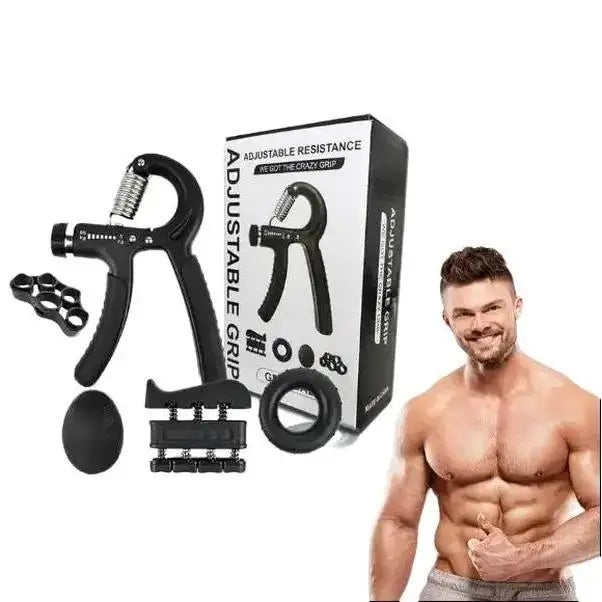 Adjustable Hand Grip Strengthener with Counter, Finger Exerciser Stretcher, Forearm Workout Equipment, Grip Ring Stress Ball, Hand Rehabilitation Trainer, Hand Strength Training Kit Image principale du produit