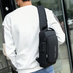Multifunction Designer Anti-theft USB Shoulder Bag Crossbody Travel Sling Pack Messenger Pack Chest Bag Male Luxury Brand Men