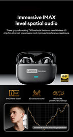 Choice Lenovo LE208 Wireless Leather Earphones Bluetooth 6.0 ENC Earphones Noise Reduction Headphone Low Latency Gaming Headset