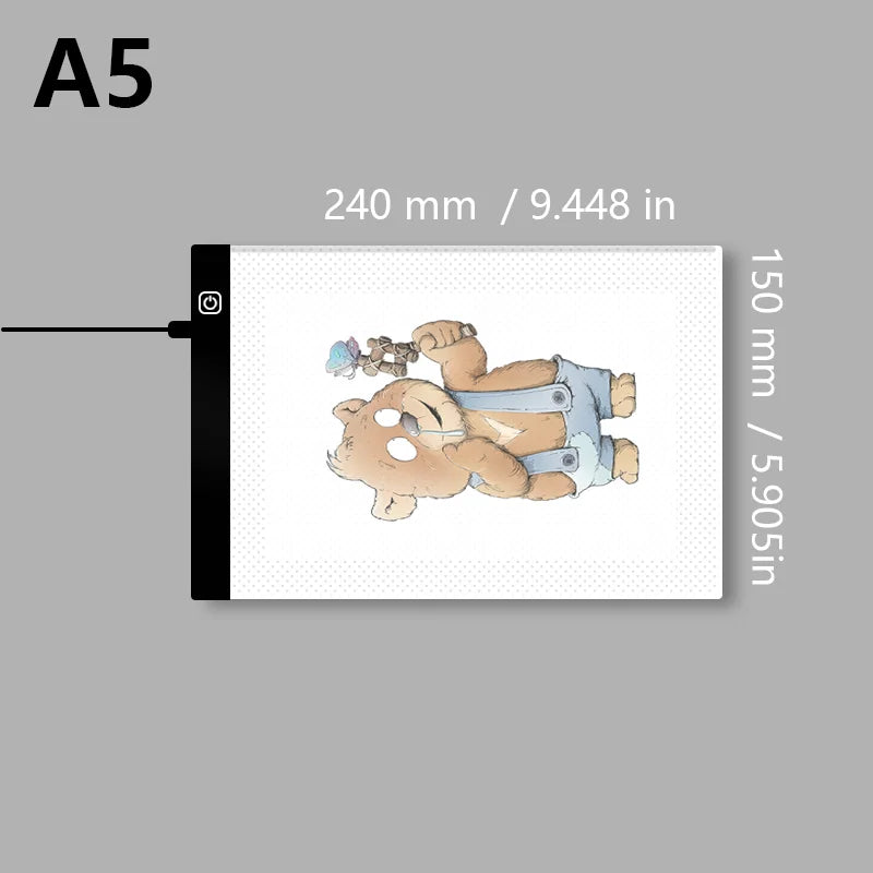 LED Light Pad copy table Transparent Writing Drawing Board Ideal for Artist  And Students Anime Art Replication Tracing Tool