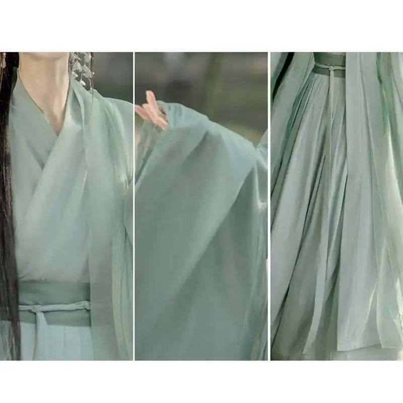 China Traditional Hanfu Women Evening Dresses Elegant Fairy Skirt Loose Big Sleeves Elegant Dress Banquet Dance Clothes Spring