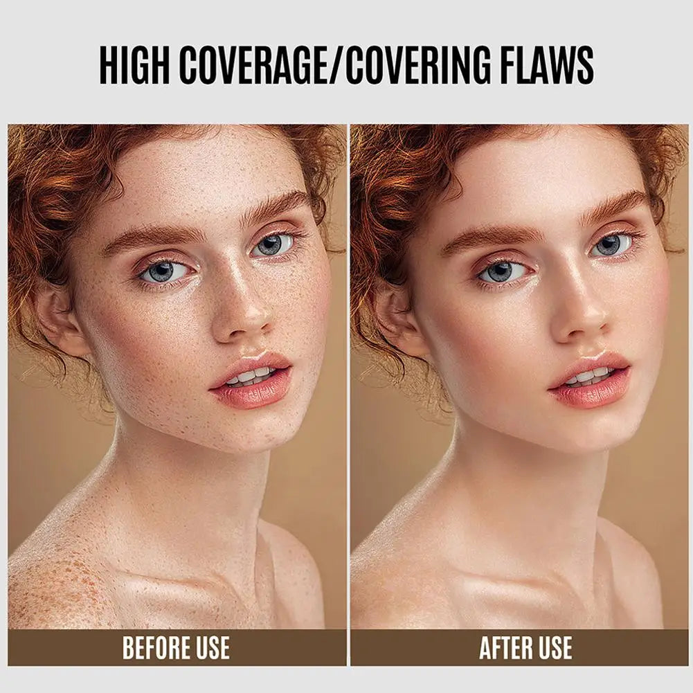 1Pcs Liquid Foundation Long Lasting Full Coverage Matte Cream CC Foundation Makeup Concealer Natural Liquid Base Moisturizing Secondary image