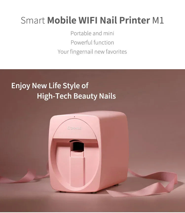 Smart 3D Mobile Nail Printer M1 Pattern Digital Nail Art Printer Machine DIY Portable H1 Nail Art Equipment From Phone